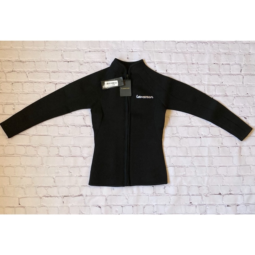 NWT Lemorecn Black Wet Suit Top Only Sz S/XS
